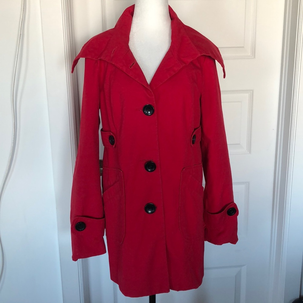 Dynamite Red Button Up Jacket
